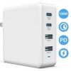 Viking nabíječka USB GaN 100W, podpora PD3.0 a QC4+, bílá VCH100PD