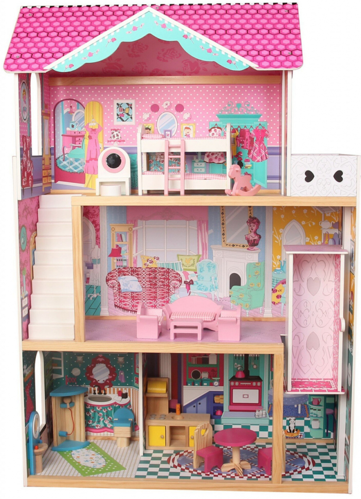 Wiky Drevený domček pre bábiky Barbie 82x30x110 cm od 77,99 € - Heureka.sk