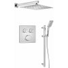 Sapho SMART SELECT sprchový set s termostatickou batériou, 2 výstupy, posuvný držiak sprchy, chróm RP042-02