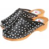 Dreváky ortopedické čierne bodkované Veľkosť: 36