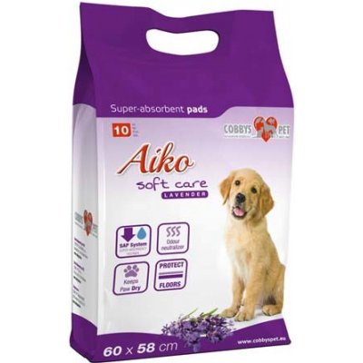 AIKO Soft Care Lavender 60x60cm 10ks plienky pre psov s levanduľou