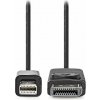 NEDIS Mini DisplayPort kabel/ Mini DisplayPort Zástrčka - DisplayPort Zástrčka/ černý/ bulk/ 2 m CCGL37400BK20