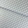 Bavlna vzorovaná - Biele bodky (1 cm) na sivom
