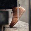 Vasky Terry High Caramel - Pánske kožené barefoot svetlo hnedé, ručná výroba 41 EU