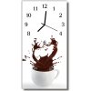 Nástenné hodiny vertikálne Kuchyňa. farebná káva 30x60 cm