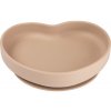 Canpol babies Silicone Suction Plate Heart Beige silikonový talíř s přísavkou 300 ml