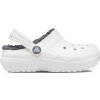 Dievčenská nazúvacia obuv Crocs, CLASSIC LINED CLOG T Biela,Sivá, 24/25