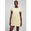 Urban Classics Dámske šaty Ladies Organic Empire Valance Tee Dress Farba: softyellow, Veľkosť: 4XL