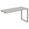 Hobis Pracovný stôl UNI O, k pozdĺ. reťazeniu, 140x75,5x60 cm, sivá/sivá