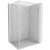 MEXEN/S - Lunar-B L sprchový kút dvere krídlové pravá 100 x 80, transparent, nikel kartáčovaný 832L-100-080-97-00-P