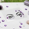 Nalepovacie kamienky na tvár fialové