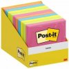 Samolepiaci bloček, 76x76 mm, 100 listov, 3M POSTIT, rôzne farby, 100list