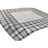 Mondo Italia Gobelínový ženilkový obrus na stôl Tartan béžový 90x90 cm Chenille IT025 Béžová 90x90 cm