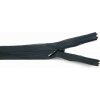 Nedeliteľný skrytý zips (3mm) rôzne farby - dĺžka 18 cm - 60 cm 40 cm Čierna