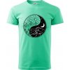Yin & Yang hory a moře - Klasické pánske tričko vyššej gramáže - M ( Mätová )