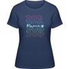 Premium Tričko - Farebný nápis DOG Mama - Námornícka - XL - Dámske
