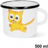 HOME Smaltovaný hrnček KOCÚÚÚR 500 ml