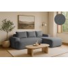Rohová rozkladacia sedačka FLAVIO - bouclé - grafitová