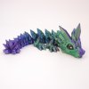 Baby Crystal Dragon – Krištáľový drak 23cm - Modrá-Zelená-Fialová