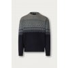 SVETER HACKETT LONDON FAIRISLE CREW MIDNIGHT BLUE
