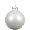 Vianočná ozdoba sklenená guľa Ø 15 cm matná biela