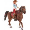 Schleich 42539 Zrzka Hannah s pohyblivými klouby na koni