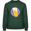 AWDis Sweat Mikina - Motív - Pivo so smrtkou 2 - Fľašková zelená - XL - Dámske