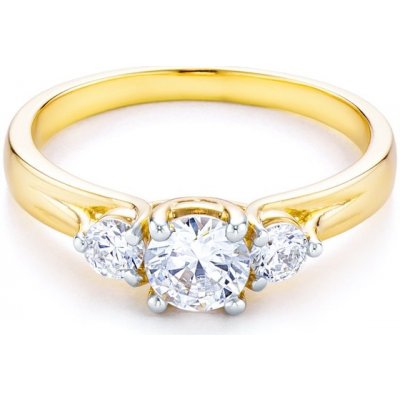 Savicki Zásnubný prsteň dvojfarebné zlato so zirkónmi C 16026 PI