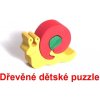 Slimák drevené detské skladacie puzzle | drevené hračky