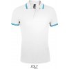 SOL´S PASADENA / Pánska polokošeľa - white/aqua XXL