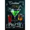 Ceduľa Cocktail Menu 40cm x 30cm Plechová tabuľa