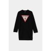 Dievčenské bavlnené šaty Guess J3YK20.KA6R4.PPYA čierna 147-157