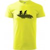 Cyclo duo - Klasické pánske tričko vyššej gramáže - 2XL ( Neonová žltá )