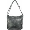 TESSA dámska crossbody koženková kabelka Tmavosivá