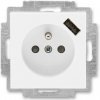 VALENA LIFE Zásuvka zarovnaná 2P + T/USB-C čierna 756336