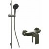 kielle Vega - Sprchový set s batériou, tyčou, hadicou a sprchovou hlavicou, gun metal - 20618SP13
