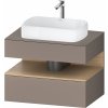 Duravit Qatego skrinka 80x55x60 cm závesná kúpeľňová skrinka pod umývadlo dub QA4730030430010