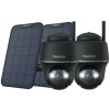 Reolink Argus PT+Solar Panel, 2K+ 5MP PTZ kamera na batérie Vonkajšia 2,4/5GHz WiFi, detekcia osôb/vozidiel, 2-cestný zvuk, čierna, 2 balenia
