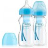 Dr. Brown´s Dojčenská fľaša širokohrdlá OPTIONS + 2x270 ml modrá