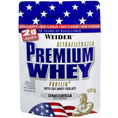 Premium Whey Protein - Weider, príchuť jahoda vanilka, 500g
