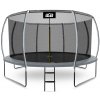 Aga SPORT EXCLUSIVE Trampolína 366 cm Sivá + ochranná sieť + rebrík