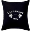 Silný ročník - Letopočet 1976 - Vankúš 50x50 - 50x50 - Vrátane výplne ( Čierna )