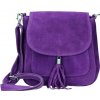 Kožená kabelka na rameno 1147 fialová Fialová