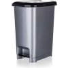 VETRO-PLUS Kôš odpadkový nášľapný STEP 40 l, šedý