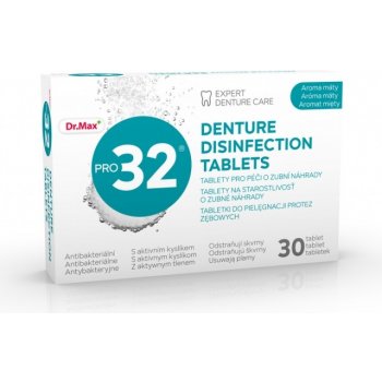 Dr.Max PRO32 dezinfekčné tablety na starostlivosť o zubné náhrady 30 ks