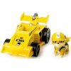 Paw Patrol - Ready, Race, Rescue, Rubbles Race & Go Deluxe Basis Fahrzeug, Spielfahrzeug