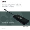 Club3D hub 1xUSB-C na 4xUSB-C, 10Gbps port, PD 3.0