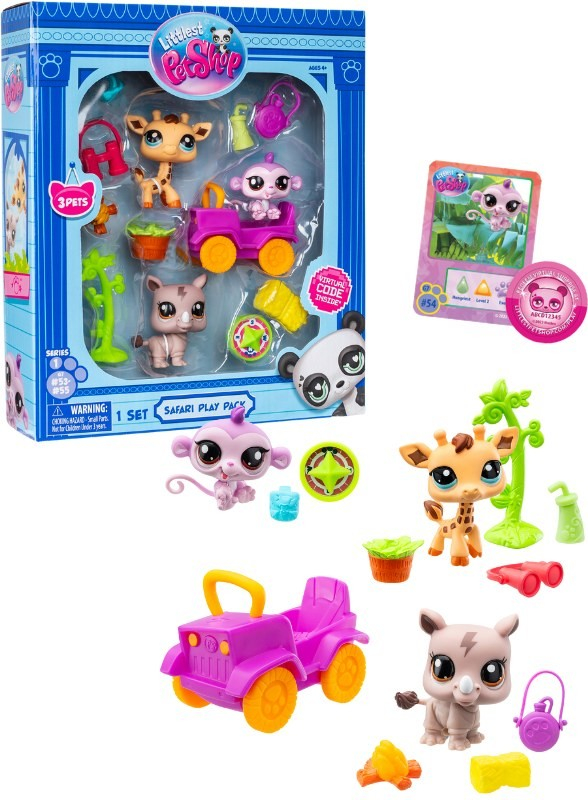 Hasbro Littlest Pet Shop 3 figúrky Safari