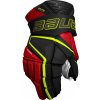 Hokejové rukavice Bauer Vapor Hyperlite Black/Red/Green Intermediate 13 palcov