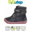 D.D.Step Zimné topánky 063 barefoot kvety - royal blue Veľkosť-obuvi: 35